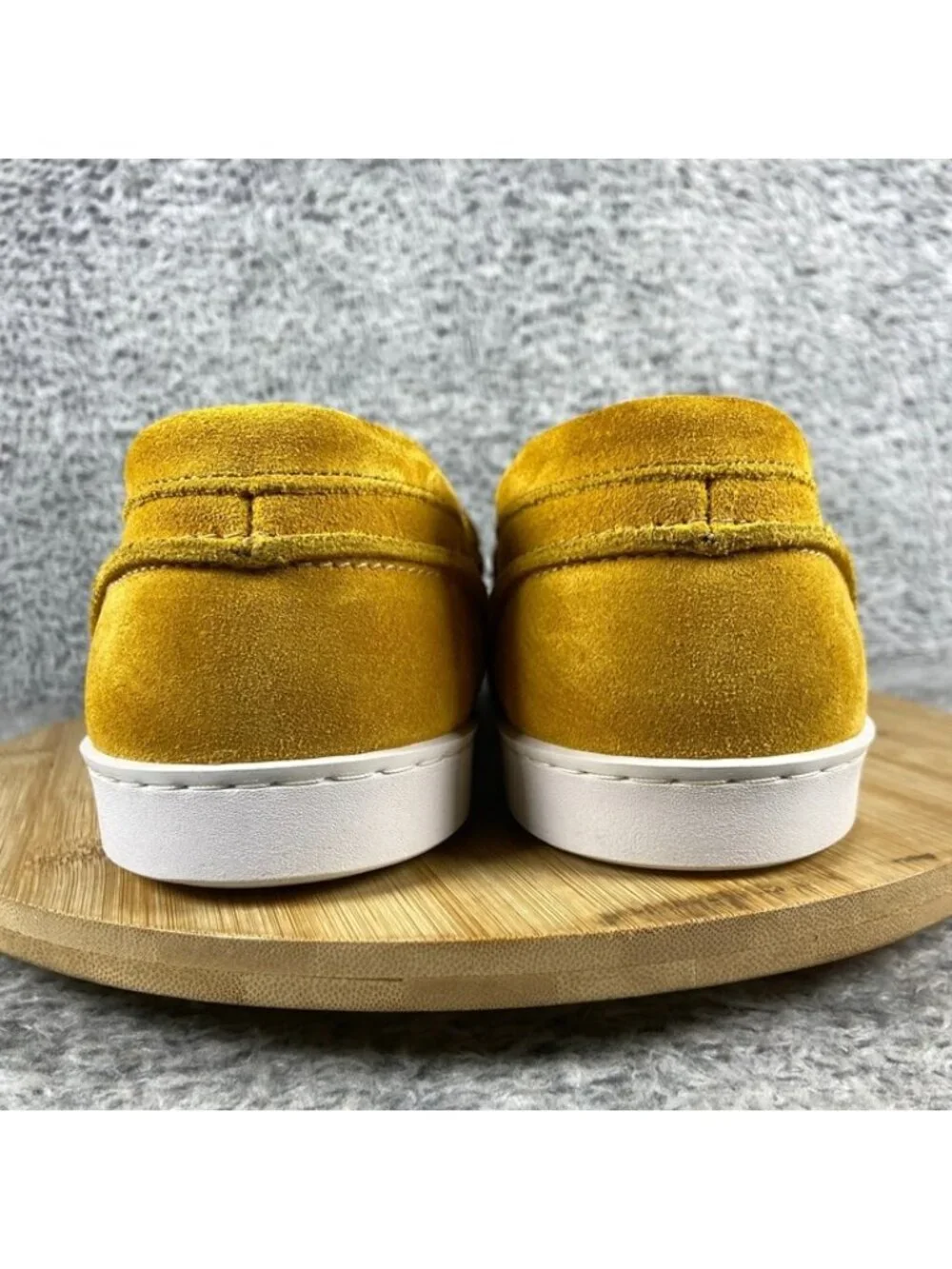 Allen Edmonds Randolph Suede Bit Loafers Size 10 D Men Mustard Yellow Slip On